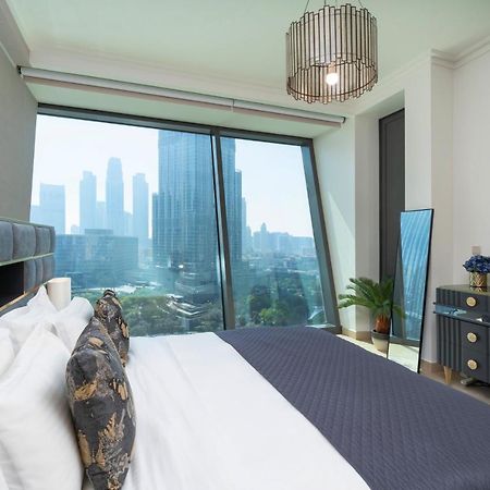 Prestige Living 1Br With Full Burj Khalifa View By Auberge Dubai Luaran gambar